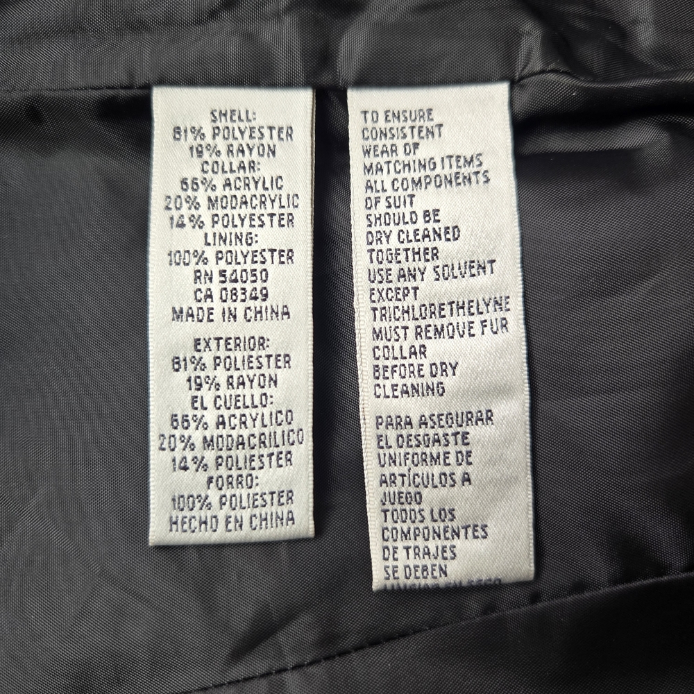 Jones New York Womens Charcoal Suit, Full Button Front Blazer & Trousers Sz 2P - Picture 6 of 8